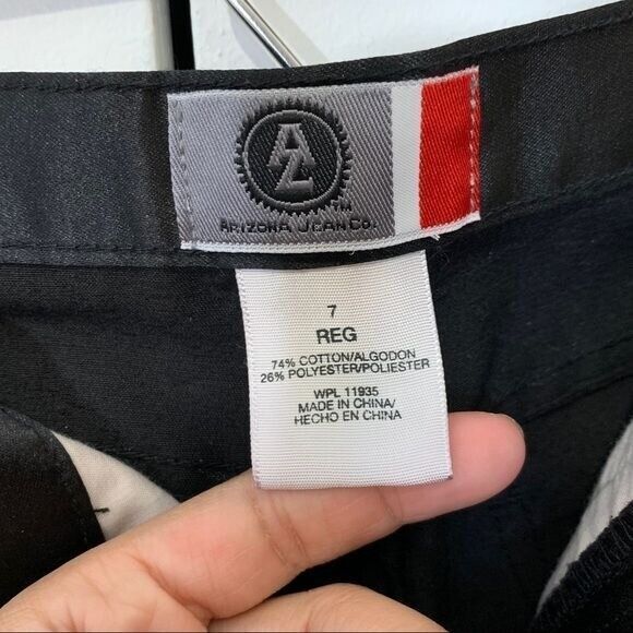 NWT Girls Black Satined Flare Pants Size 7 Arizona Jeans co - Picture 10 of 12